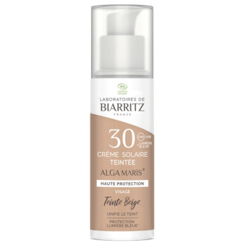 Alga Maris Crème Solaire Teintée Beige Visage SPF30 Bio 50ml LdBiarritz