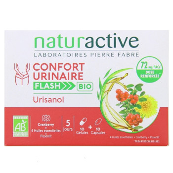 Confort Urinaire Flash Bio x10 gélules + 10 capsules Naturactive