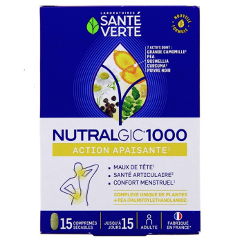 Nutralgic 1000 Action Apaisante x15cpr sécables Santé Verte