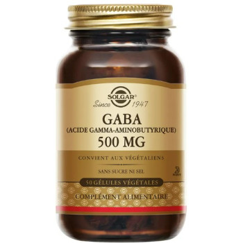 Gaba 500mg x50 gélules végétales Solgar