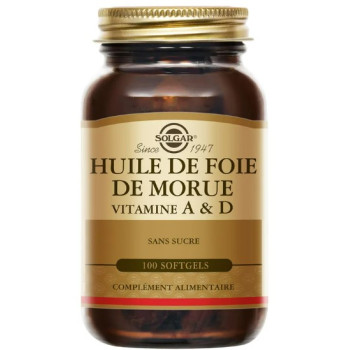 Huile de Foie de Morue x100 capsules Solgar