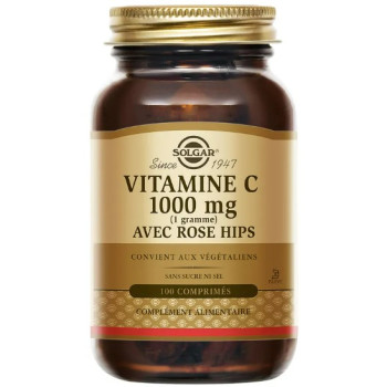 Vitamine C 1000mg avec Rose Hips x100cpr Solgar