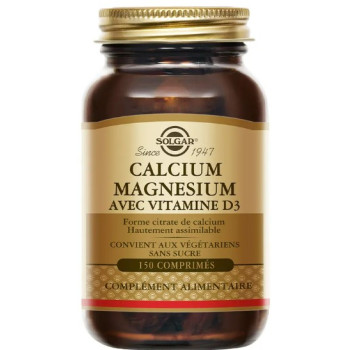 Calcium Magnésium Vitamine D3 x150cpr Solgar
