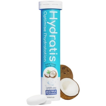 Hydratis Solution d'hydratation Arôme Noix de coco x20 pastilles