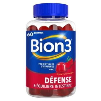 Bion 3 Gommes Défense Arôme Fruits Rouges x60