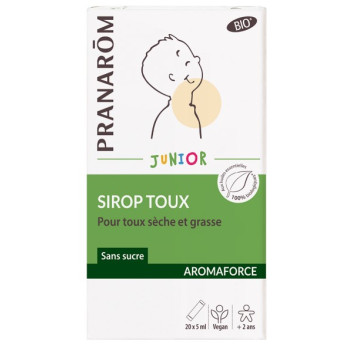 Aromaforce Junior Sirop Toux Sèche et Grasse 20x5ml Pranarôm